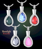Crystal Teardrop Urn Cremation Necklace