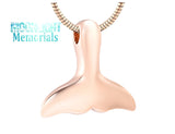 Whale Tail Dolphin Urn Cremation Pendant Ash Holder Memorial Necklace