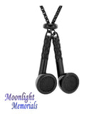 New EarBuds Music Head Phones Ear Musical Cremation Urn Ashes Memorial Necklace