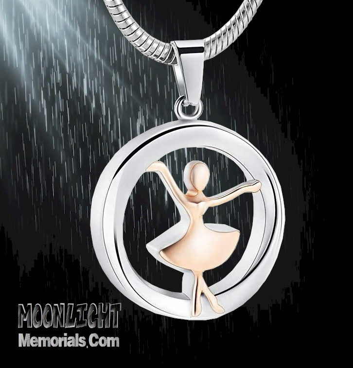 Dancing Ballerina Woman Urn Cremation Pendant Ash Holder Memorial