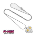 Heart Infinity Crystal Cremation Hour Glass Urn Keepsake Ashes Memorial Necklace